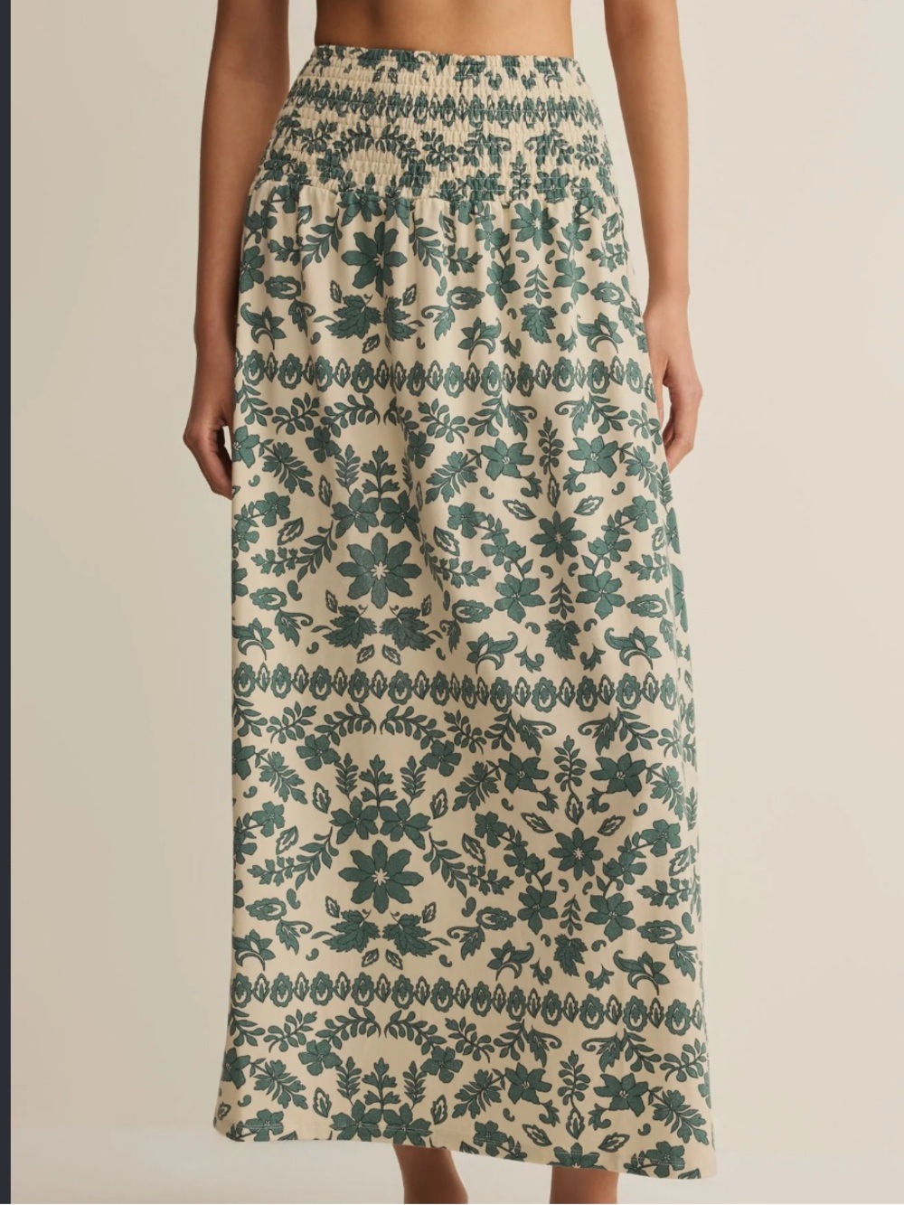NWT Z Supply Leya Tera Paisley Smocked Top and Skirt Set | Everglade | Size L - Picture 3 of 11